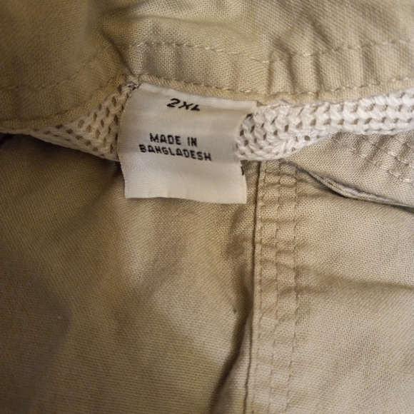 WORLDWIDE Sportsman Fishing Shirt Short Sleeves Beige Size 2XL - Picture 5 of 7